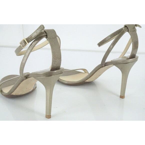 Jimmy Choo Minny Beige Glitter Patent Ankle Strappy Sandals minimalist - Picture 5 of 12